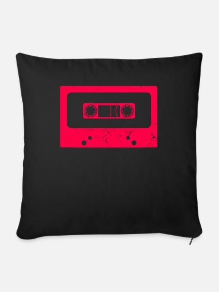 Kassette - Sofakissenbezug 45 x 45 cm - Schwarz