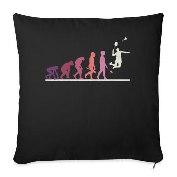 Badminton Evolution - Sofakissenbezug 45 x 45 cm - Schwarz - Vorne