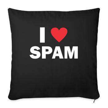 Spam mail email cadeau d'anniversaire - Housse de coussin décorative 45 x 45 cm - noir - Devant