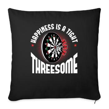 Darts games gift christmas birthday - Sofa pillowcase 17,3'' x 17,3'' (45 x 45 cm) - black - Front