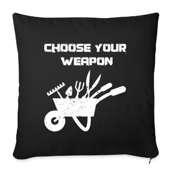 Gardener Funny - Sofa pillowcase 17,3'' x 17,3'' (45 x 45 cm) - black - Front