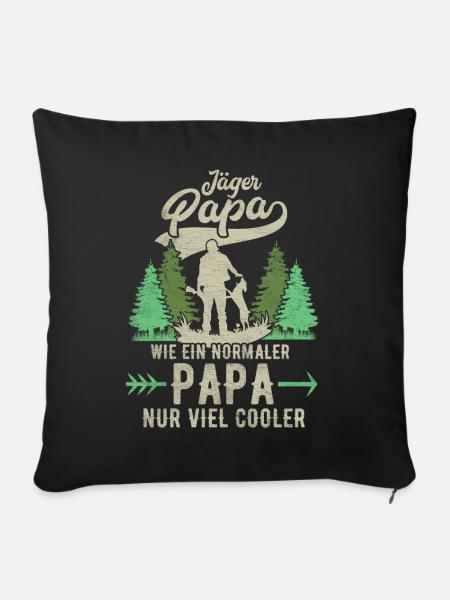 Jäger Papa Geschenk - Sofakissenbezug 45 x 45 cm - Schwarz