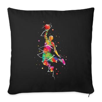 Basketball Dunk - Sofakissenbezug 45 x 45 cm - Schwarz - Vorne