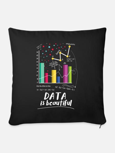 Daten Sind Wunderschön Statistiker - Sofakissenbezug 45 x 45 cm - Schwarz