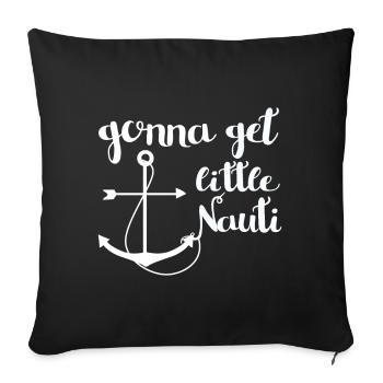 Nautical naughty pun - Sofa pillowcase 17,3'' x 17,3'' (45 x 45 cm) - black - Front