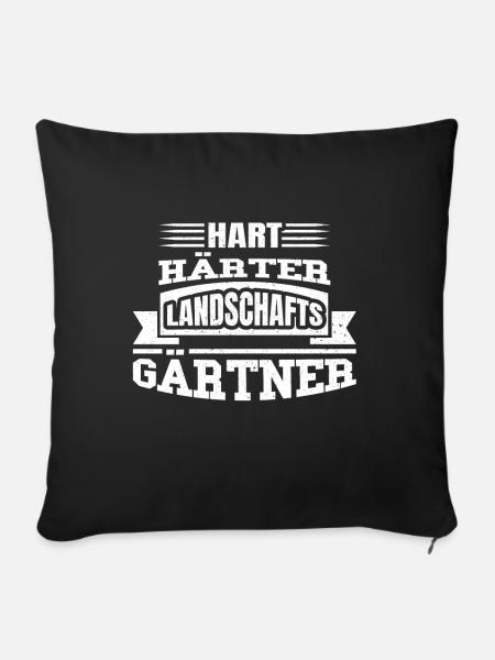 Hart Härter Landschaftsgärtner - Sofakissenbezug 45 x 45 cm - Schwarz