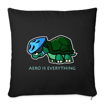 Aéro est tout - Housse de coussin décorative 45 x 45 cm - noir - Devant