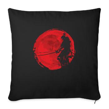 Japon - samouraï - Housse de coussin décorative 45 x 45 cm - noir - Devant