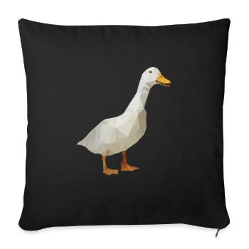 Goose - polygon / triangle - Sofa pillowcase 17,3'' x 17,3'' (45 x 45 cm) - black - Front