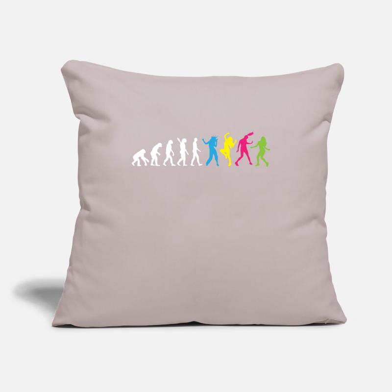 Aerobics / Dancing - Human Evolution / Darwin Sofa pillowcase 17,3'' x 17,3'' (45 x 45 cm)