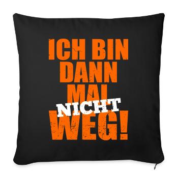 Balkonien Urlaub Zuhause Balkon Corona 2020 - Sofakissenbezug 45 x 45 cm - Schwarz - Vorne