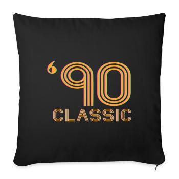 90s classic - Sofa pillowcase 17,3'' x 17,3'' (45 x 45 cm) - black - Front