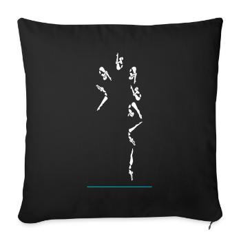 Plongée - Housse de coussin décorative 45 x 45 cm - noir - Devant
