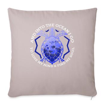 And Into The Ocean I Go To Save The Turtles - Sofa pillowcase 17,3'' x 17,3'' (45 x 45 cm) - light taupe - Front