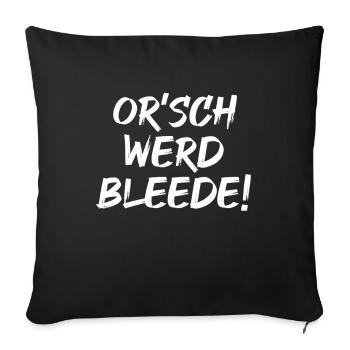 Sächsisch Sachsen Urlaub Geburtstag Weihnachten - Sofakissenbezug 45 x 45 cm - Schwarz - Vorne