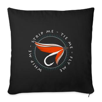Great saying for fly fishing gifts ideas - Sofa pillowcase 17,3'' x 17,3'' (45 x 45 cm) - black - Front