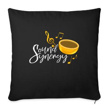 Music therapy - Sofa pillowcase 17,3'' x 17,3'' (45 x 45 cm) - black - Front