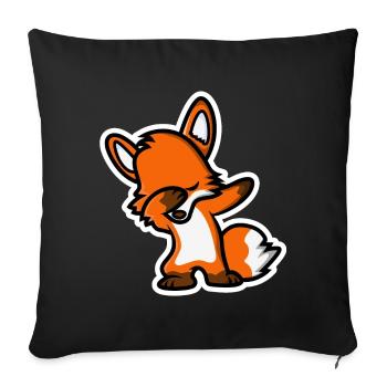 Dab Fuchs - Sofa pillowcase 17,3'' x 17,3'' (45 x 45 cm) - black - Front