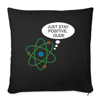 Proton Funny Science Chemistry Physics Nerd - Sofa pillowcase 17,3'' x 17,3'' (45 x 45 cm) - black - Front
