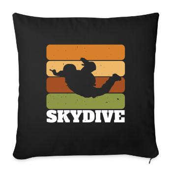 Skydive - Sofakissenbezug 45 x 45 cm - Schwarz - Vorne