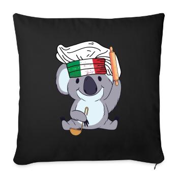 Italy Chef Koala Pizza Baker Rome Chef Kitchen - Sofa pillowcase 17,3'' x 17,3'' (45 x 45 cm) - black - Front