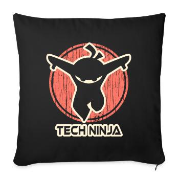 Tech Ninja - Sofakissenbezug 45 x 45 cm - Schwarz - Vorne