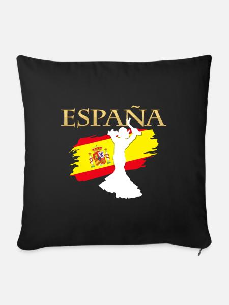 Spanien - Sofakissenbezug 45 x 45 cm - Schwarz