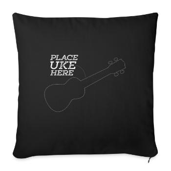 Ukulele - Sofakissenbezug 45 x 45 cm - Schwarz - Vorne
