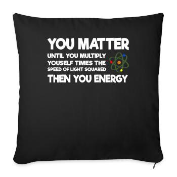 You Matter Science Atom Physics - Sofa pillowcase 17,3'' x 17,3'' (45 x 45 cm) - black - Front