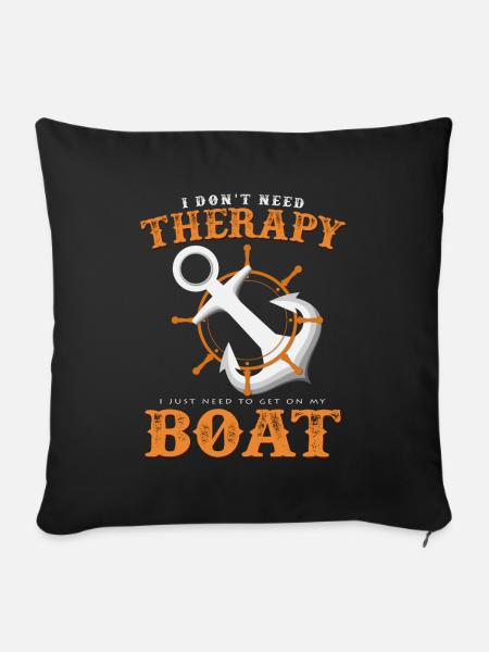 Boot - Sofakissenbezug 45 x 45 cm - Schwarz