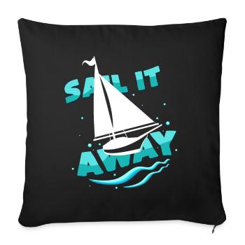 voile - Housse de coussin décorative 45 x 45 cm - noir - Devant