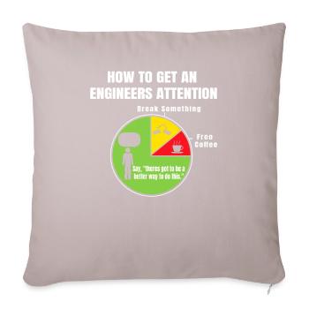 How To Get An Engineers Attention - Sofa pillowcase 17,3'' x 17,3'' (45 x 45 cm) - light taupe - Front