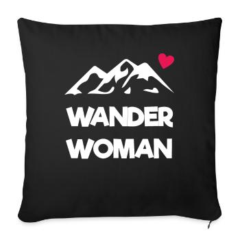 Wander Woman - Housse de coussin décorative 45 x 45 cm - noir - Devant