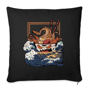 Ramen Kawaii Anime Japan Noodles Shirt Ramen Bowl - Sofa pillowcase 17,3'' x 17,3'' (45 x 45 cm) - black - Front