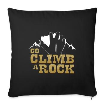 Bergsteigen - Sofakissenbezug 45 x 45 cm - Schwarz - Vorne