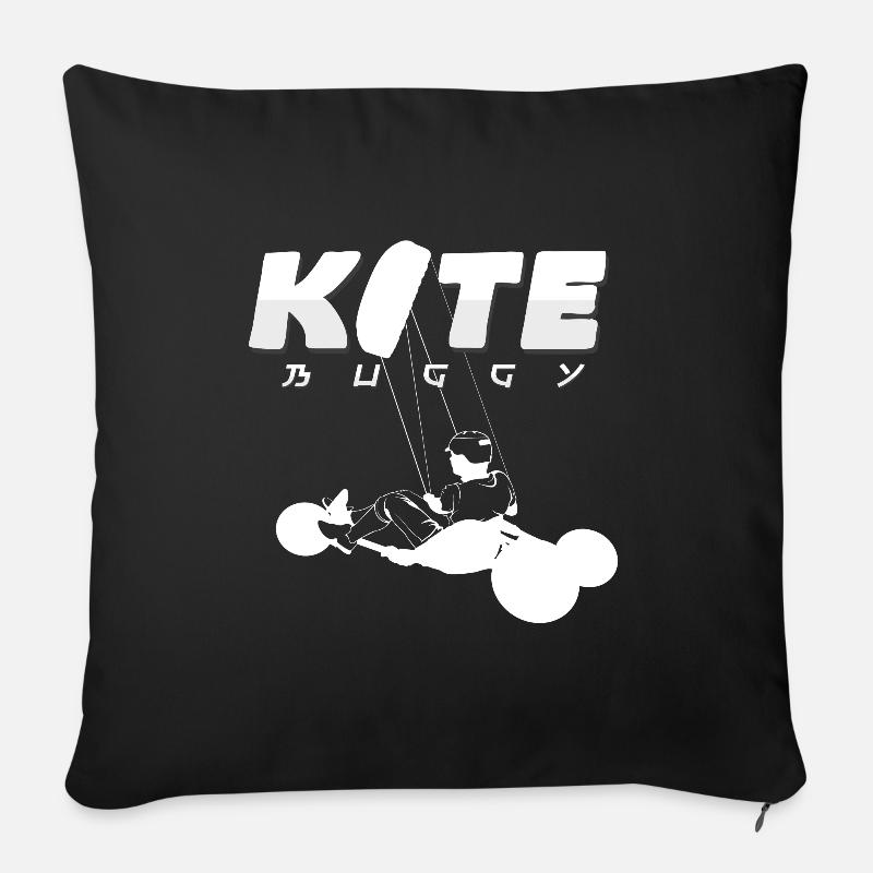 Geschenkidee für alle Kitebuggy Fans am - Sofakissenbezug 45 x 45 cm - Schwarz