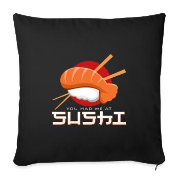 Sushi - Sofakissenbezug 45 x 45 cm - Schwarz - Vorne