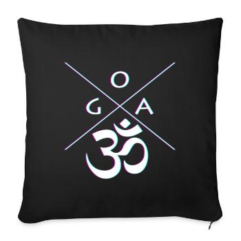 GOA - Housse de coussin décorative 45 x 45 cm - noir - Devant