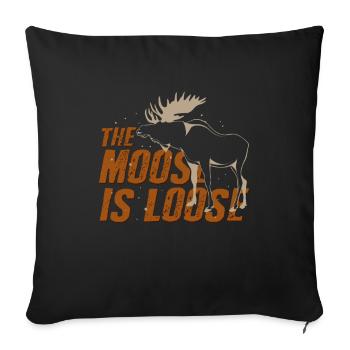 elks - Sofa pillowcase 17,3'' x 17,3'' (45 x 45 cm) - black - Front