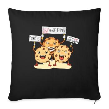 Nerd I accept cookies on the Internet computer - Sofa pillowcase 17,3'' x 17,3'' (45 x 45 cm) - black - Front