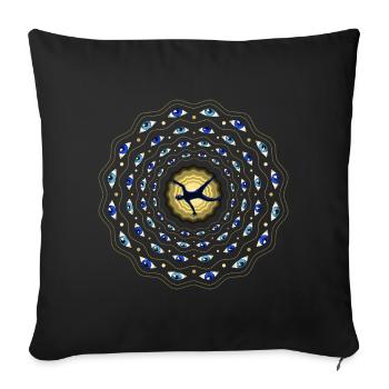 Voyage psychédélique - Housse de coussin décorative 45 x 45 cm - noir - Devant