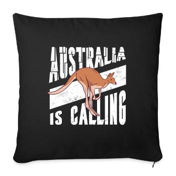 Australie Australie est un cadeau de vacances calling - Housse de coussin décorative 45 x 45 cm - noir - Devant