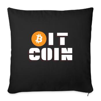 Bitcoin - Sofakissenbezug 45 x 45 cm - Schwarz - Vorne