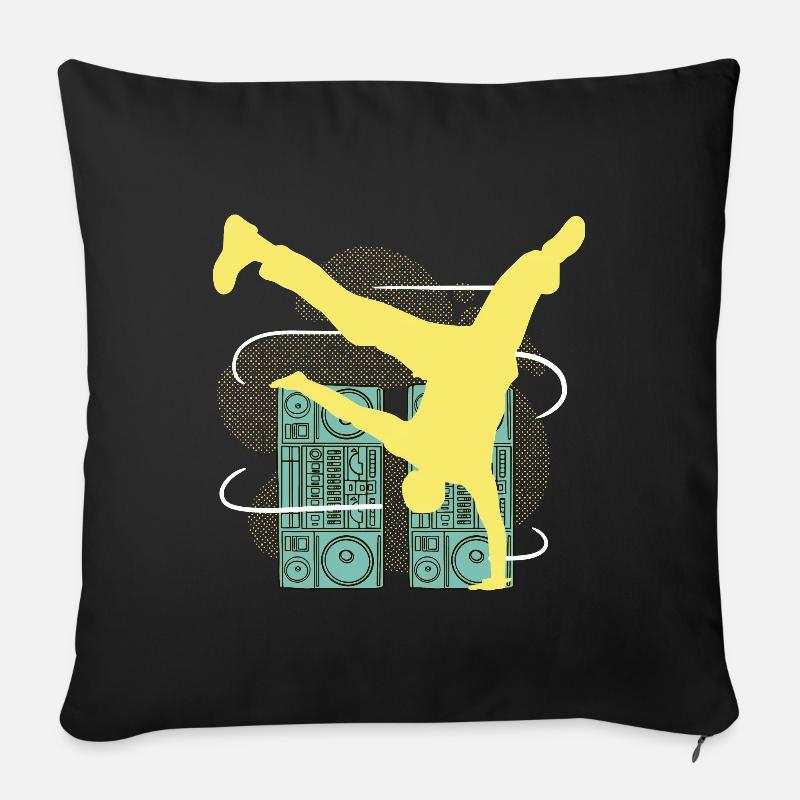 Breakdancer Hip Hop - Sofakissenbezug 45 x 45 cm - Schwarz