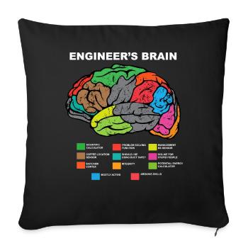 Ingénieurs Brain Engineer Brain Engineers Uni - Housse de coussin décorative 45 x 45 cm - noir - Devant