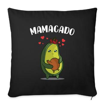 Mamacado Avocado Baby Shower Pregnancy Vegan - Sofa pillowcase 17,3'' x 17,3'' (45 x 45 cm) - black - Front