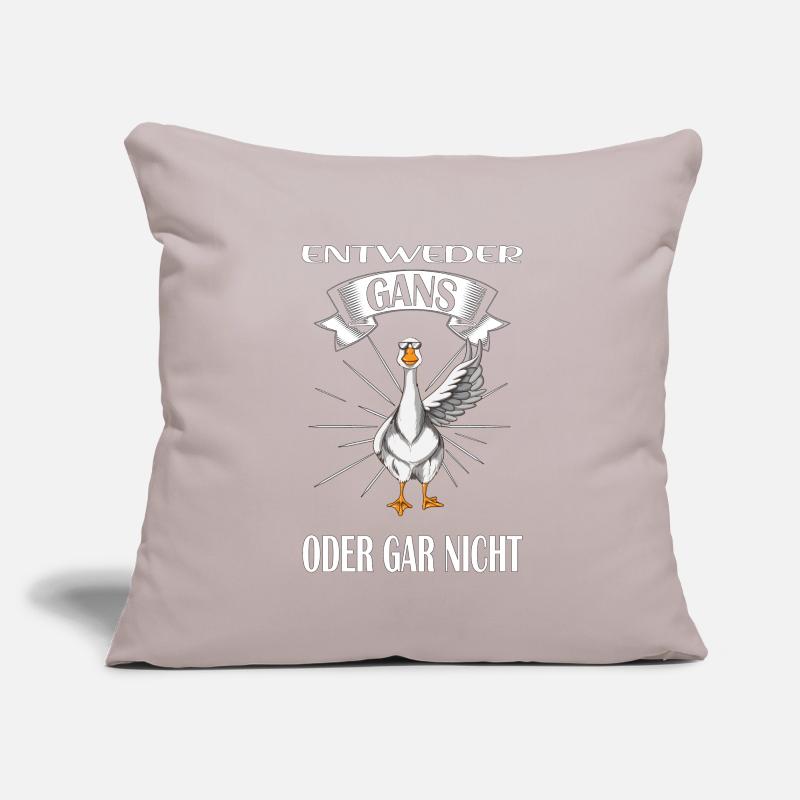 Entweder Gans oder gar nicht Gans Spruch Gänse Sofakissenbezug 45 x 45 cm