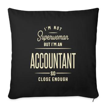Accountant Gift Funny Job Title Profession - Housse de coussin décorative 45 x 45 cm - noir - Devant