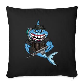 Nageur de combat nageur plongeur Soldat Seals - Housse de coussin décorative 45 x 45 cm - noir - Devant
