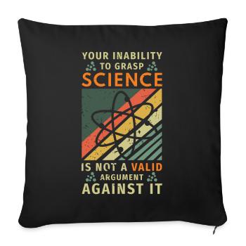 Scientifique Vérité Conspiration Drôle - Housse de coussin décorative 45 x 45 cm - noir - Devant
